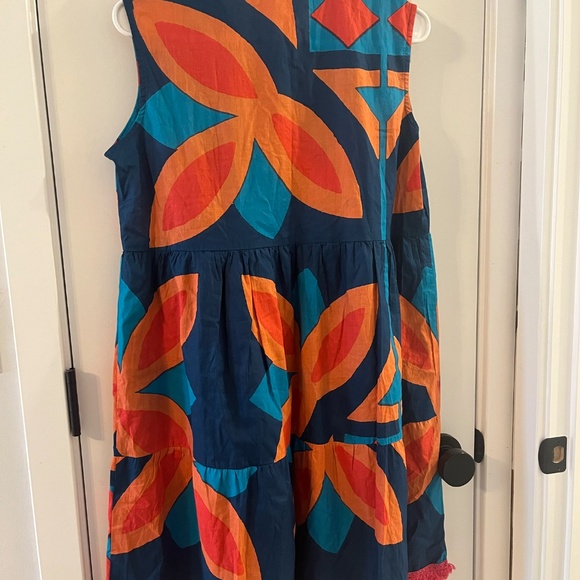NWT MODAPOSA Cadenza Dress in Moroccan Picturesque Small 100% Cotton Sundress - Picture 6 of 12